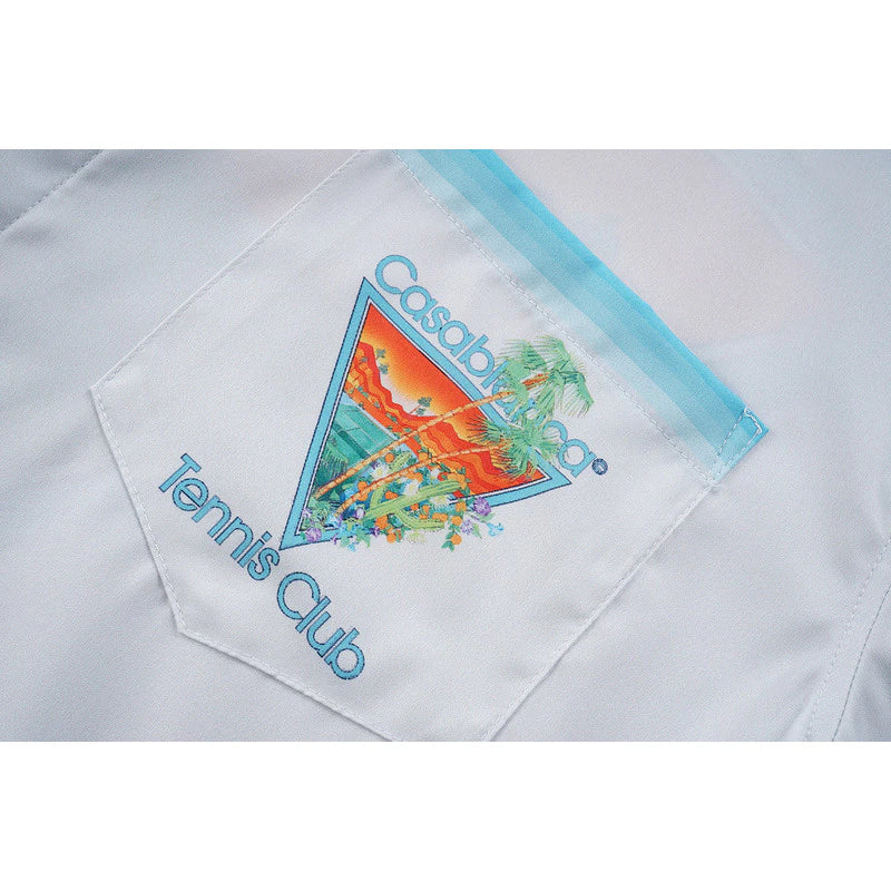 Casa Tennis Club Palm Court Heritage Silk Shirt & Shorts Set