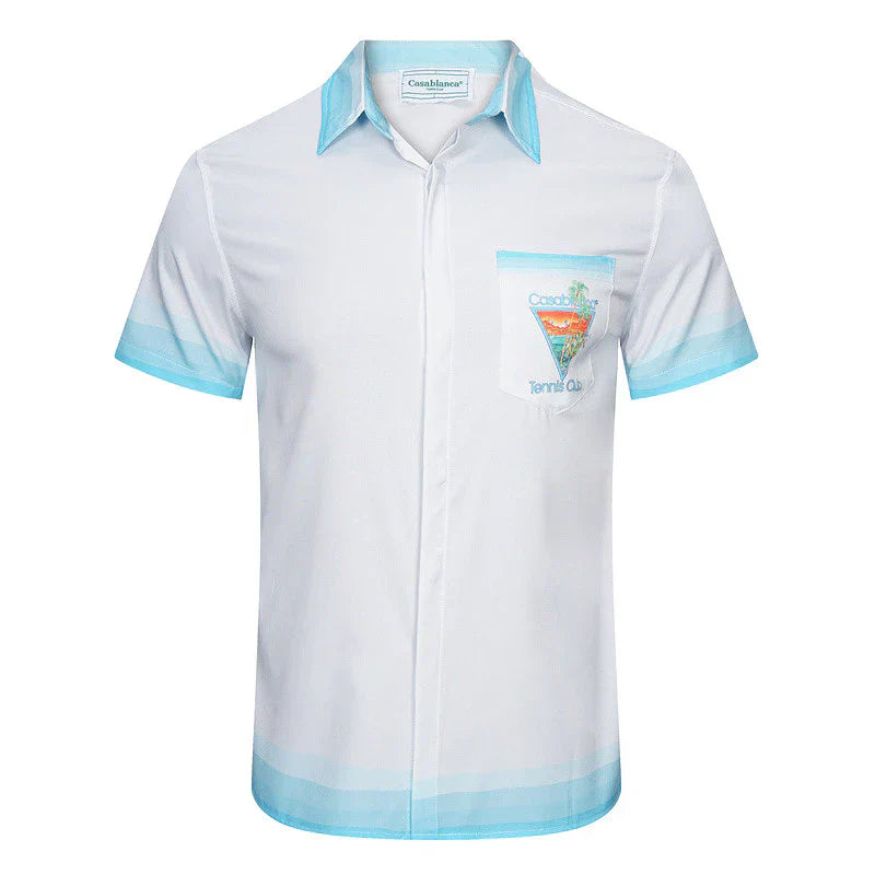 Casa Tennis Club Palm Court Heritage Silk Shirt & Shorts Set