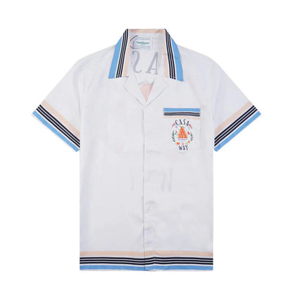 Casa Way Grand Prix Riviera Silk Shirt & Shorts Set