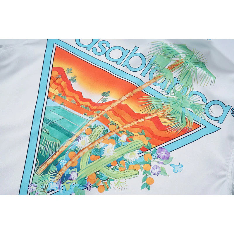 Casa Tennis Club Palm Court Heritage Silk Shirt & Shorts Set
