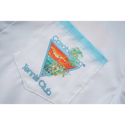 Casa Tennis Club Palm Court Heritage Silk Shirt & Shorts Set