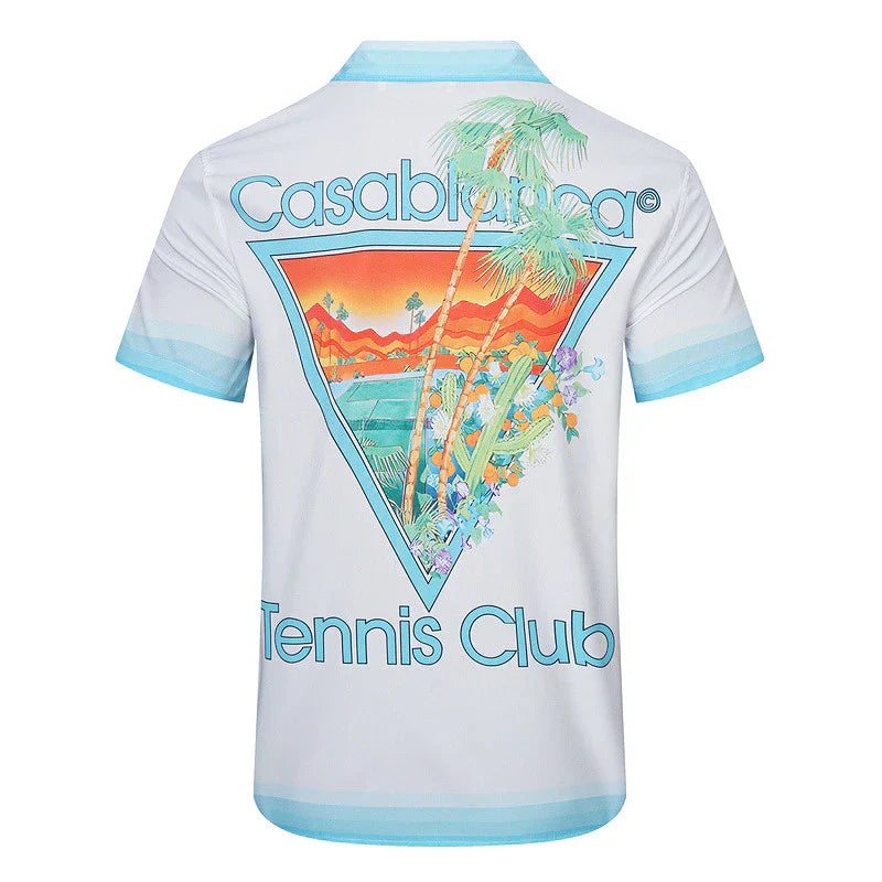 Casa Tennis Club Palm Court Heritage Silk Shirt & Shorts Set