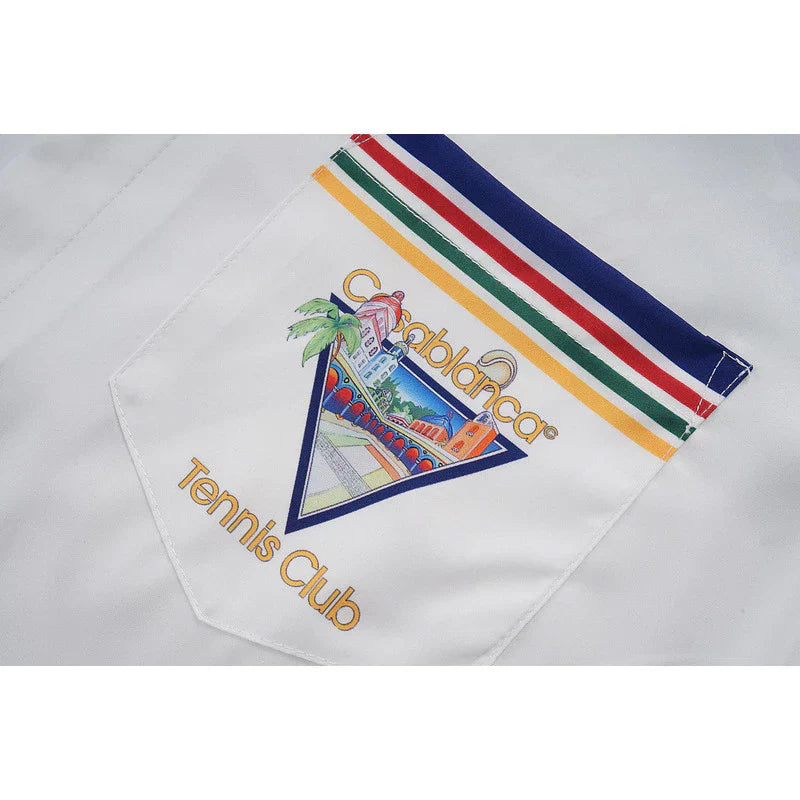 Casa Tennis Club Palm Court Heritage Silk Shirt & Shorts Set