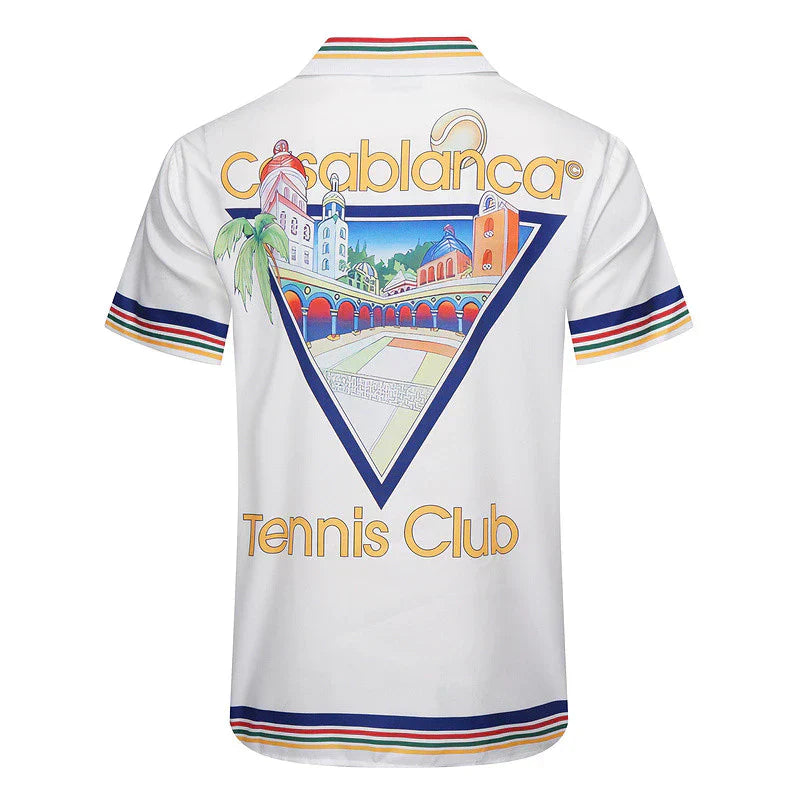 Casa Tennis Club Palm Court Heritage Silk Shirt & Shorts Set