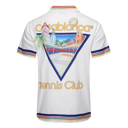 Casa Tennis Club Palm Court Heritage Silk Shirt & Shorts Set