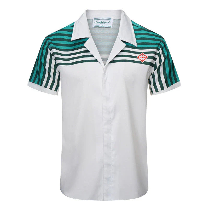 Casa Tennis Marina Bay Classic Silk Shirt & Shorts Set