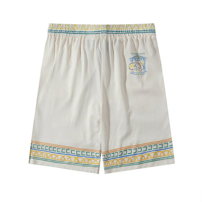 Casa Tennis Club Sunset Coastline Silk Shirt & Shorts Set